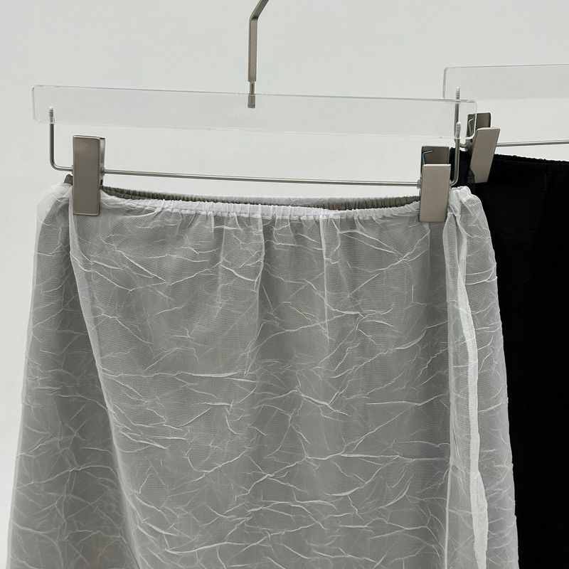 Crinkle Sheer Skirt - 2colors