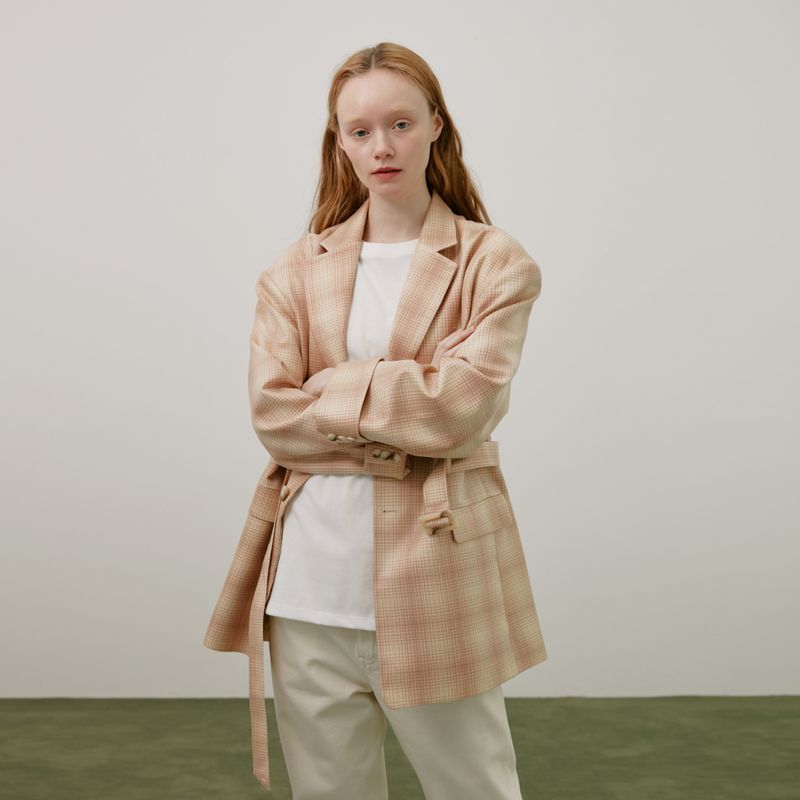 Belted Check BLAZER