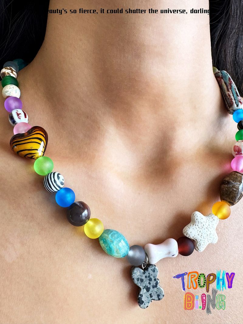 TROPHY BLING（トロフィー・ブリング）の「ミックスビーズマッシュルームネックレス（アクセサリー）」