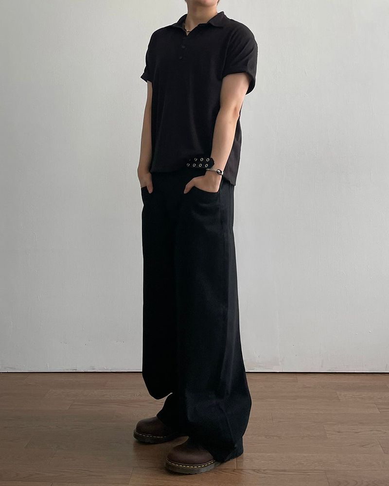 Goth Black Denim Pants