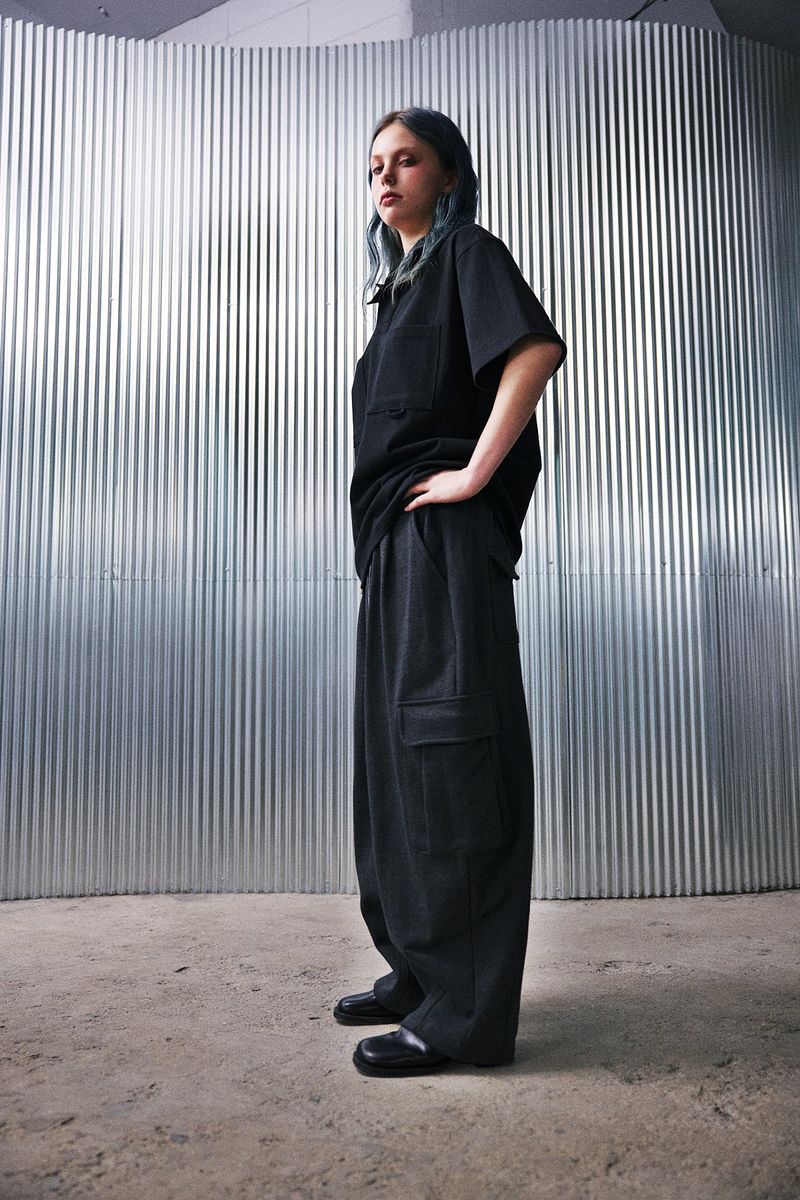 H-T CARGO BALLOON SWEAT PANTS (Charcoal)