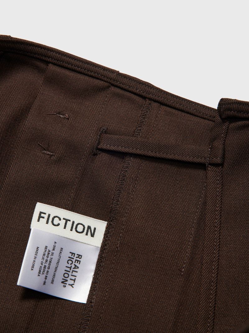 Pleated Wraparound Skirt Brown