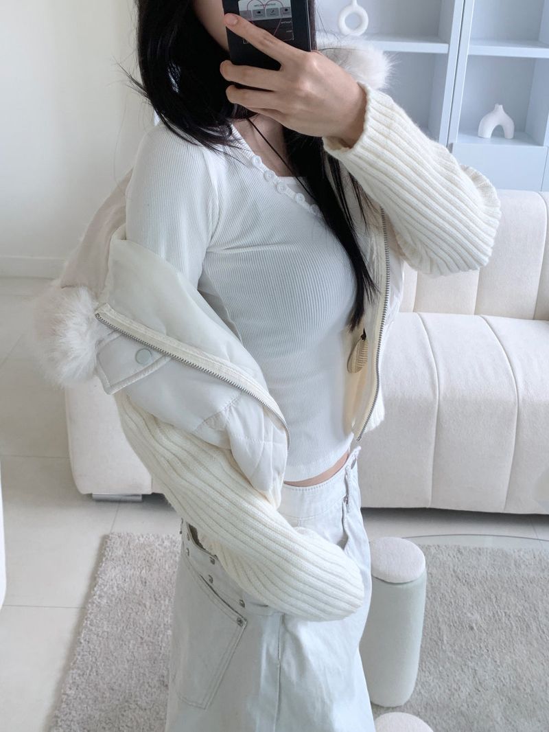 Motion Two-Way Zipper Quilted Knit Padding (3 Colors)