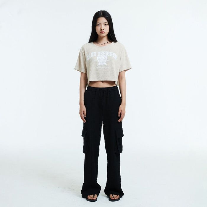 Club designer terry top / Beige