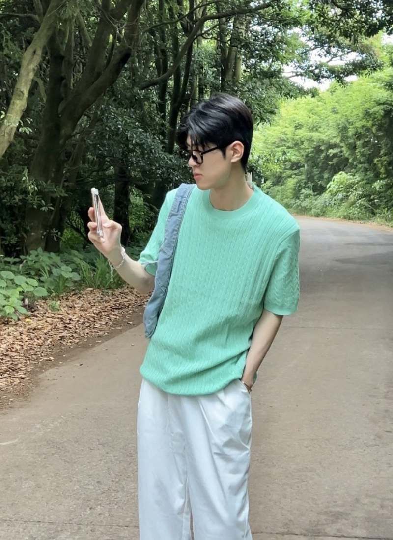 Palette twist short sleeve Knit