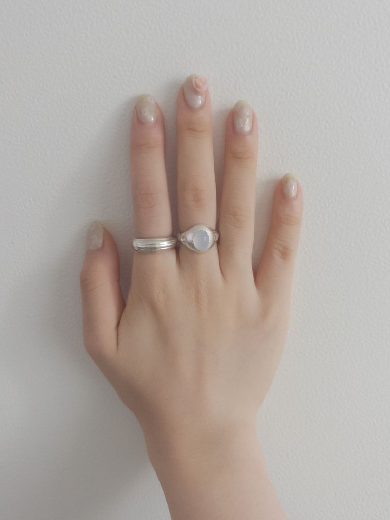 Chalcedony Rose Stone Bold Ring