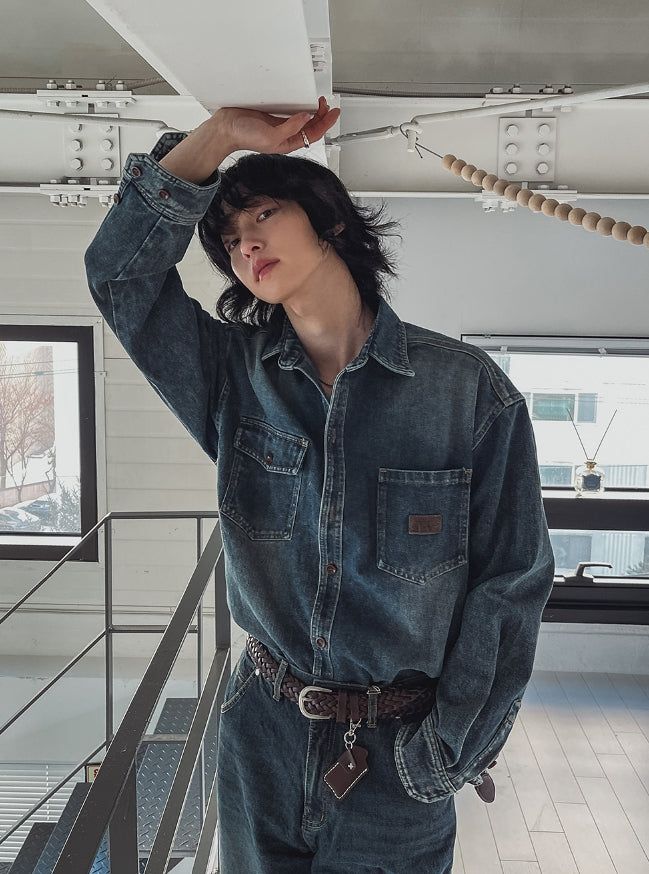 Hamb Work Patch Denim Shirt
