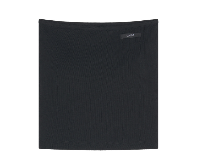 [mnem] pure padded tube top (black)