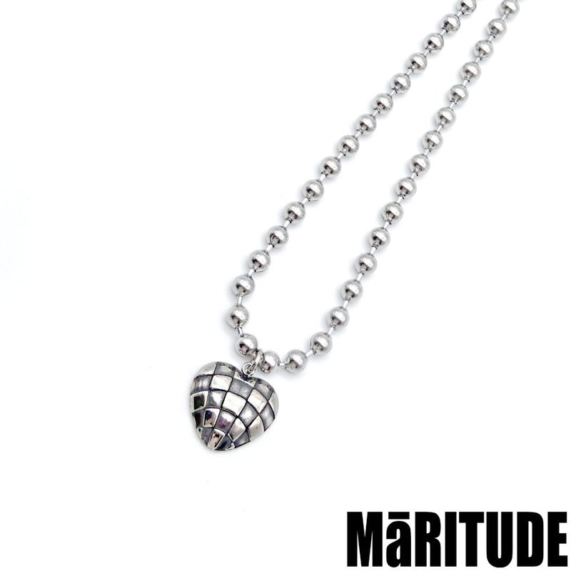 CHECKER HEART NECKLACE