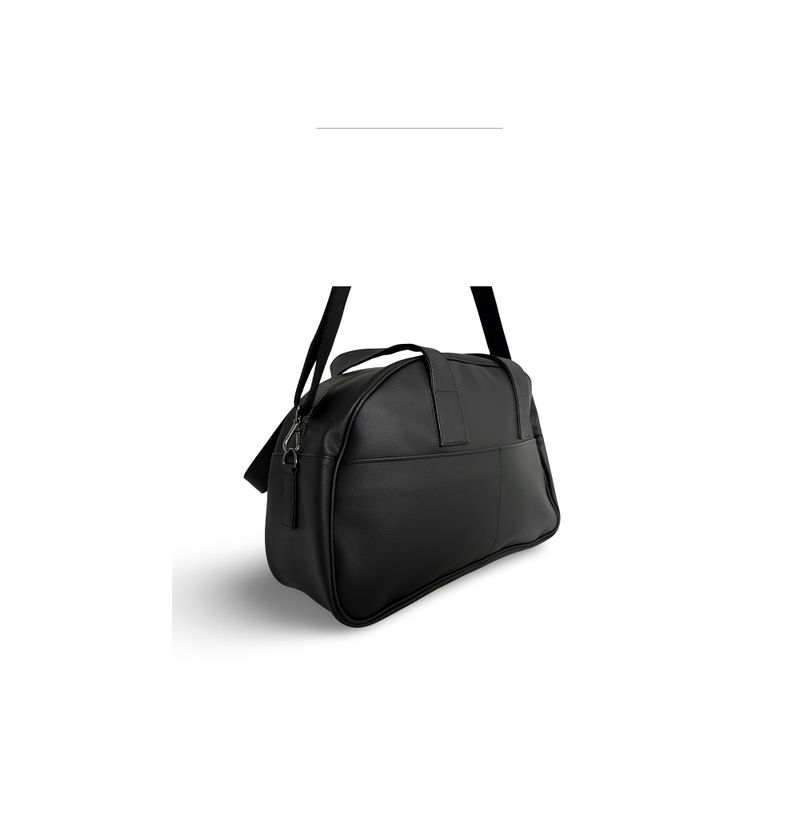 HALF MOON SHOULDER CROSS BAG_LARGE-Coating canvas Black_Ygreen