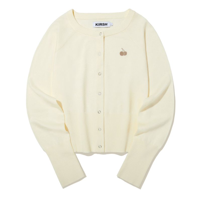 MONO CHERRY CROP CARDIGAN [IVORY]