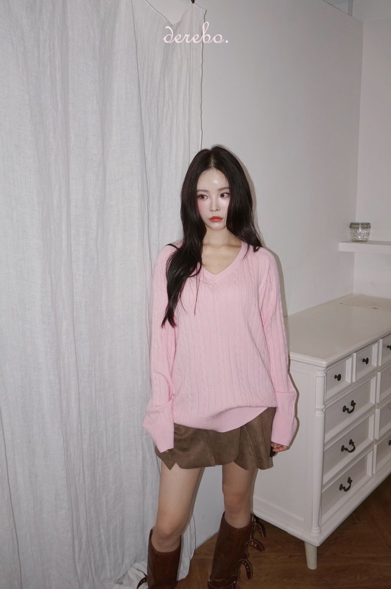 suede unbalanced brown mini skirt