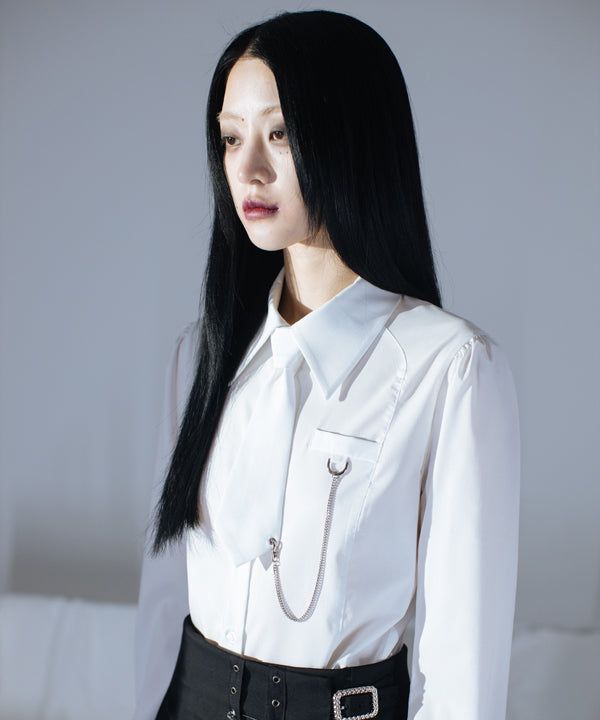 CLUT STUDIO（クラットスタジオ）の「necktie chain shirt（Tops）」