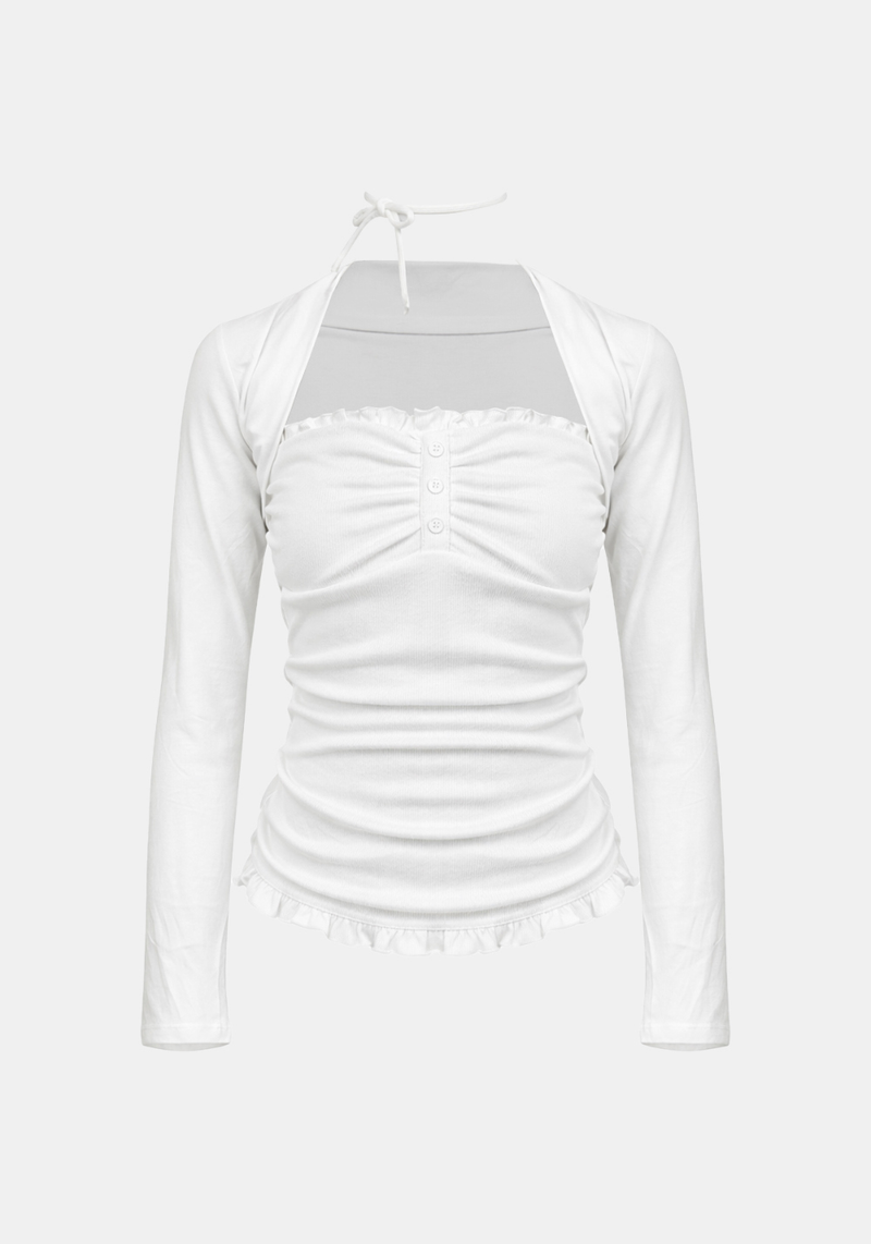 Lovely Button Tank Bolero Set