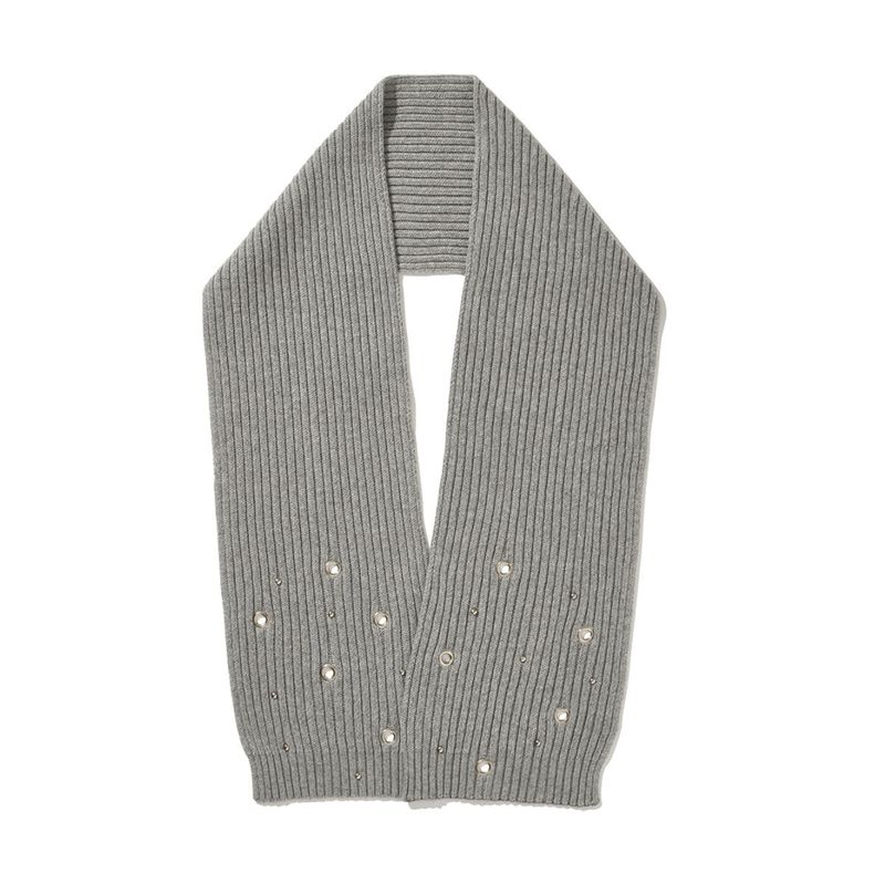 (DUC) Eyelet Stud Muffler Gray