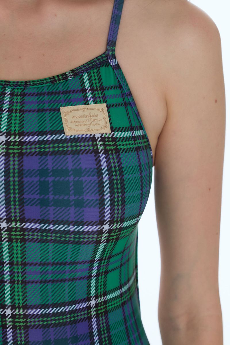 [Preppy Check_green] One Piece Swimsuit
