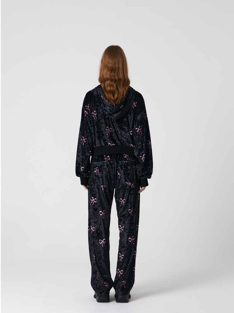 RIBBON VELVET PANTS