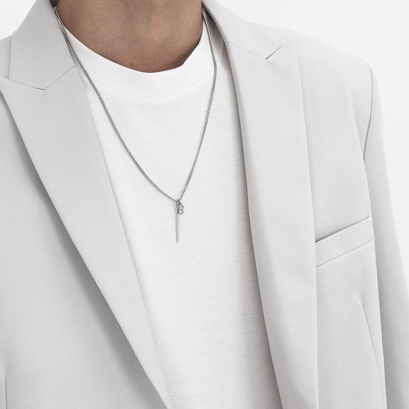 Men's Stick Bar Necklace Chain_CLEF MINI COS NEC