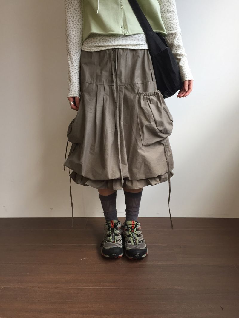 Serena Balloon Midi Skirt (3color)