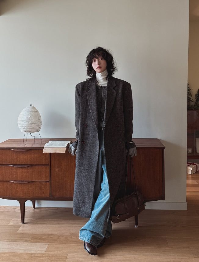 2PLAN（ツープラン）の「Grevy Herringbone Wool Coat（Jackets/Outerwear）」