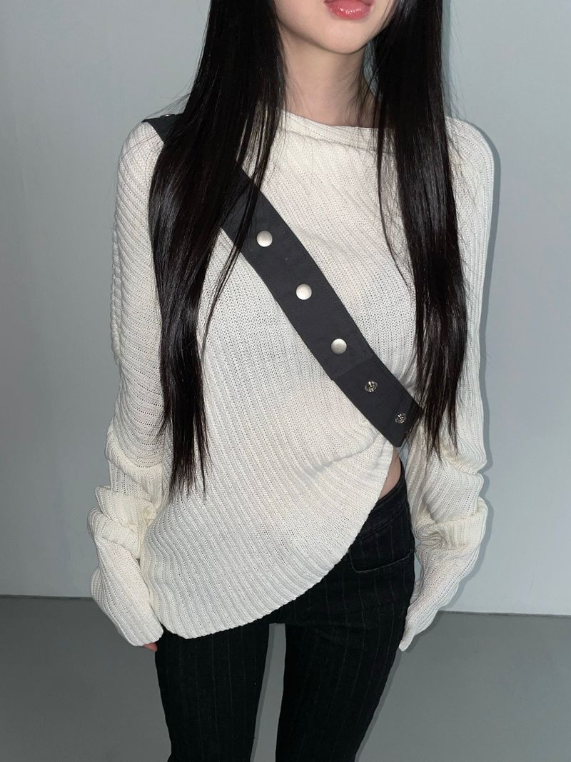 multi off shoulder kint(3 color)