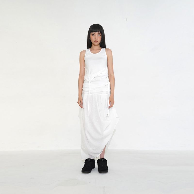 Center drape maxi skirt 002