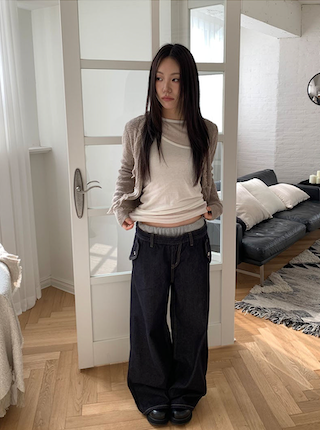 Frill knit cardigan(3color)