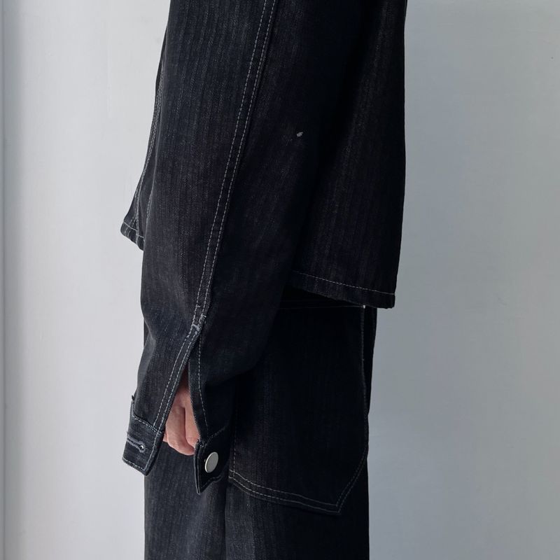 Stitch Back Slit Cropped Jacket