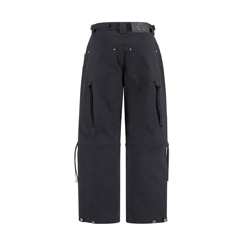 (DUC) 2Way ZipOff Biker Pants Black