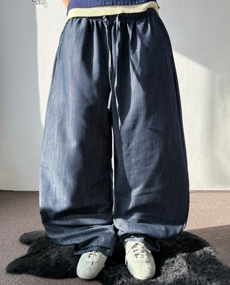 Formi Basic Wide Banding Semi-Balloon Pants 2color