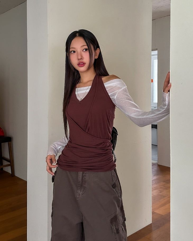 Heid Halter Layer Long Sleeveless