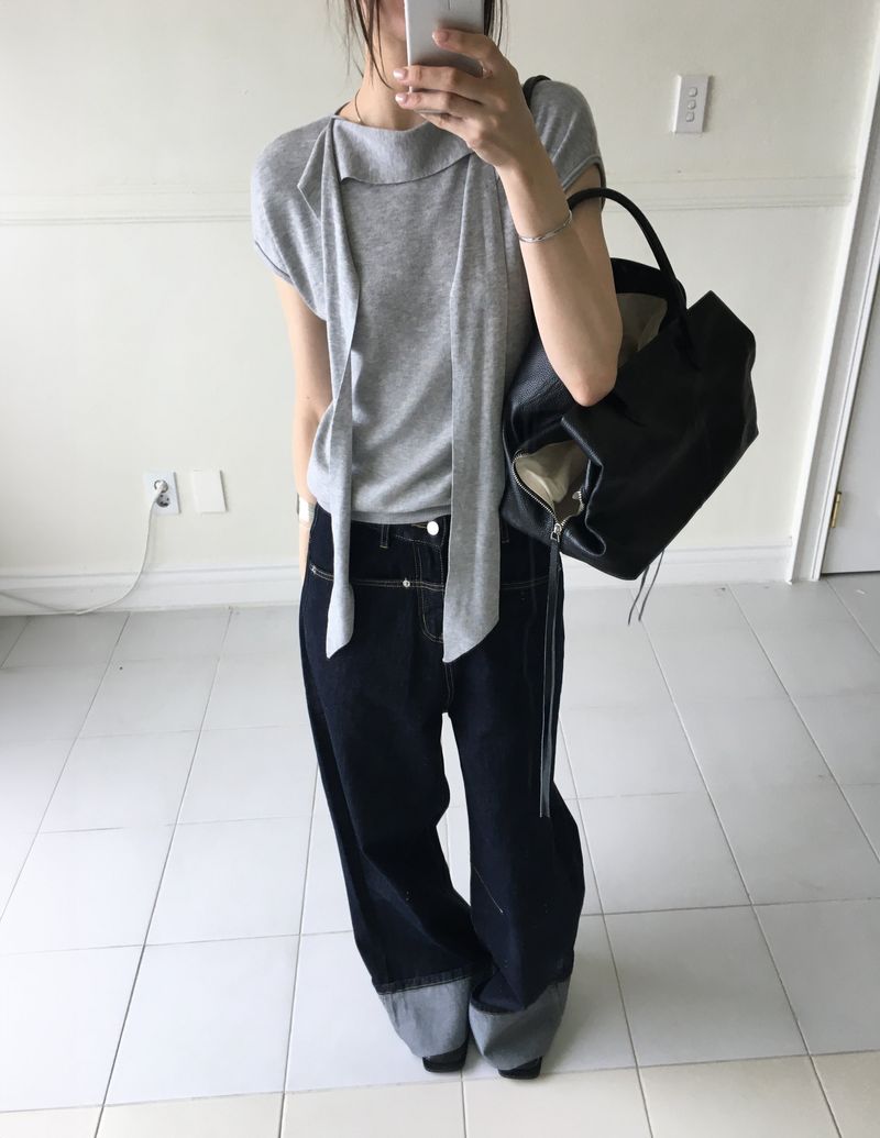 Yours（ユアーズ）の「エビン タイ ニット トップ（トップス）」