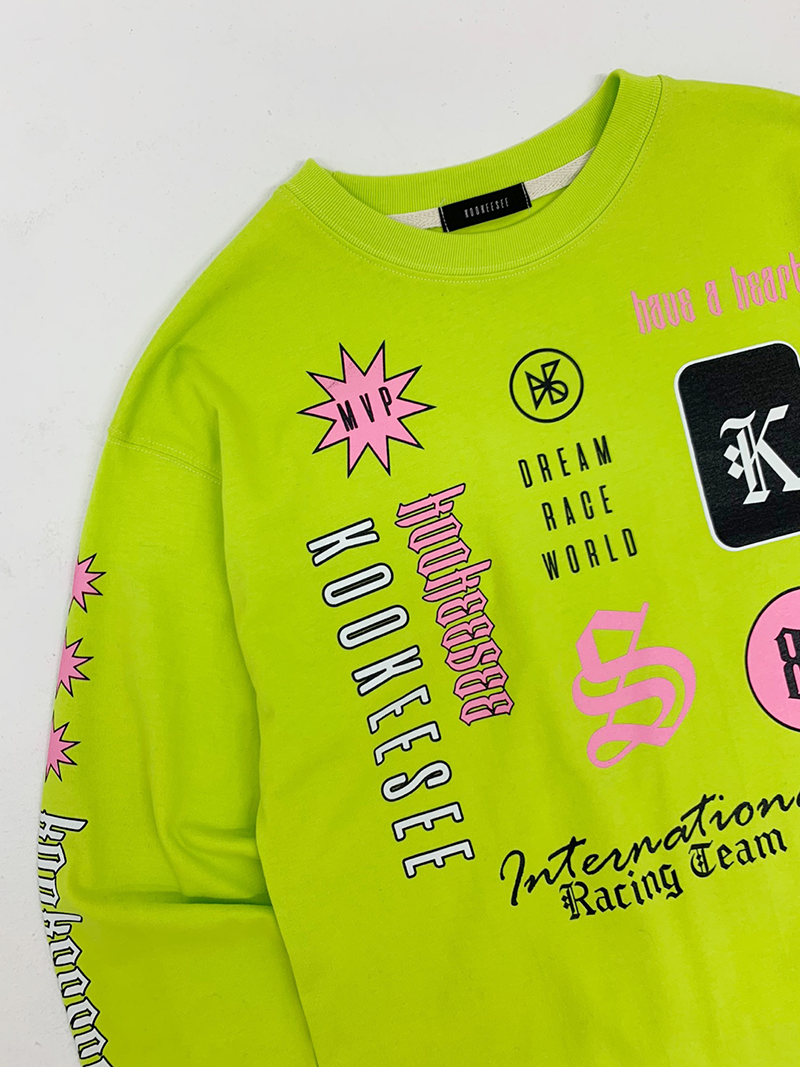KOOKEESEE Racing tee (Neon Green)