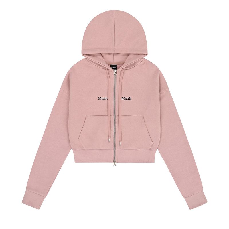 LOGO STITCH REGULAR FIT HOOD ZIPUP