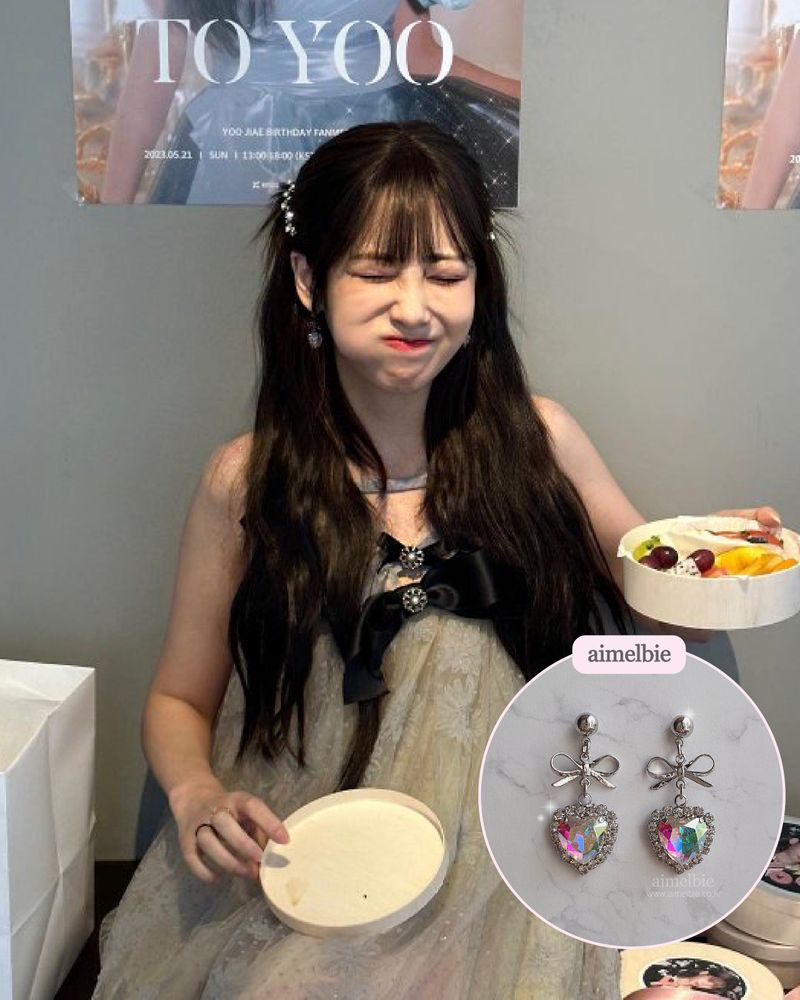 Rainbow Princess Heart Earring (Lovelyz Jiae Earring)