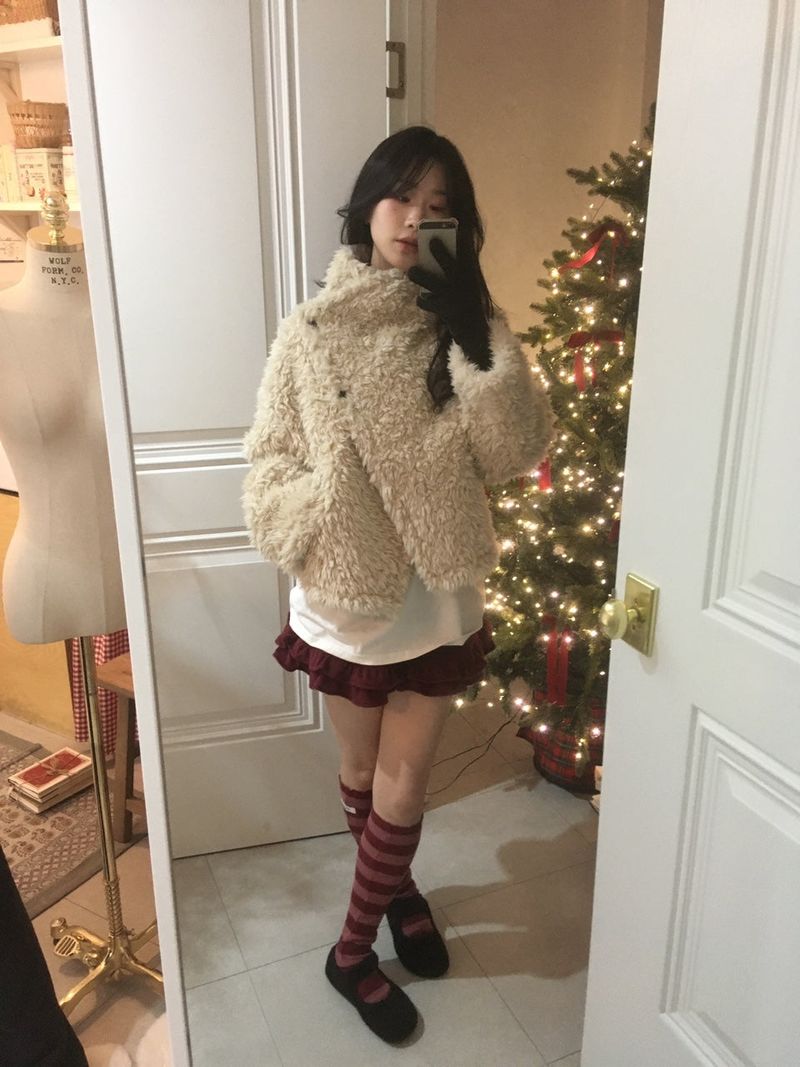fleece frill shorts