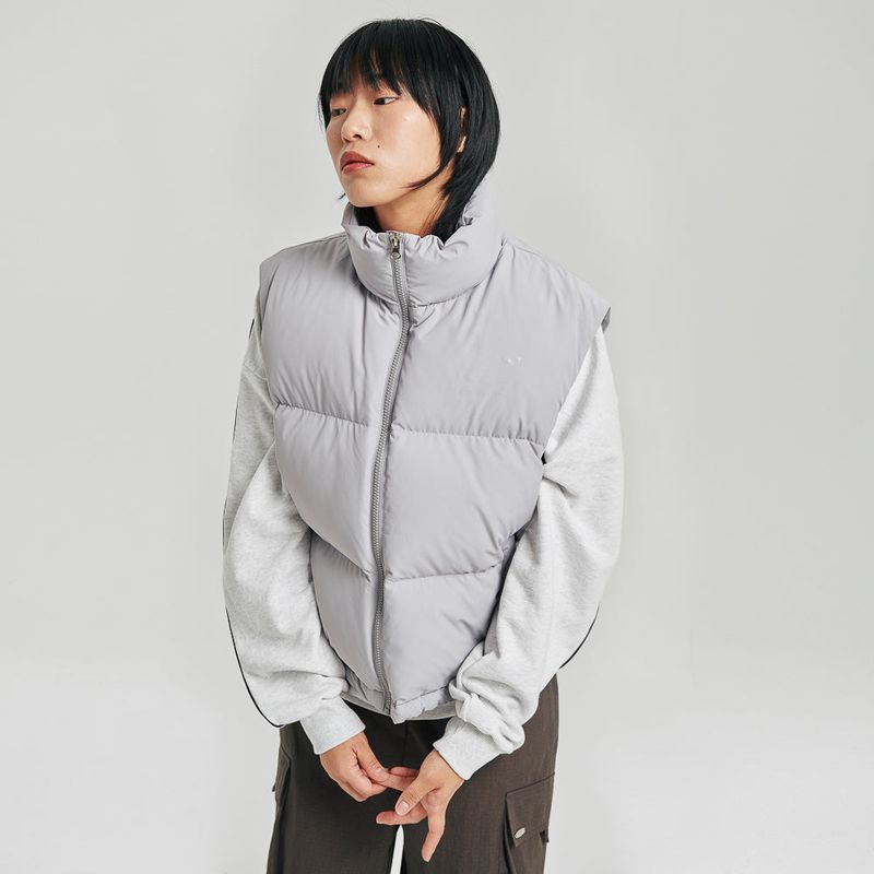 C BASIC PUFFER VEST_GREY