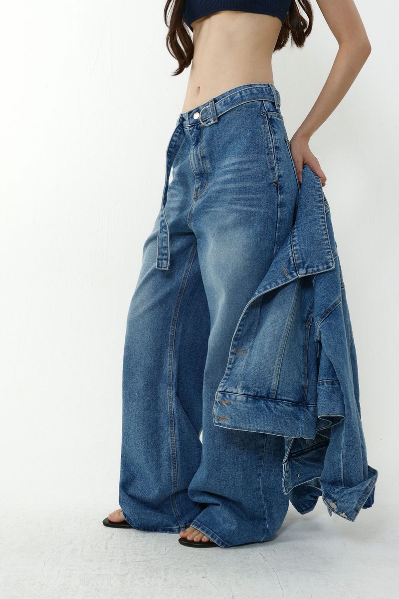 BELTED DENIM_BLUE