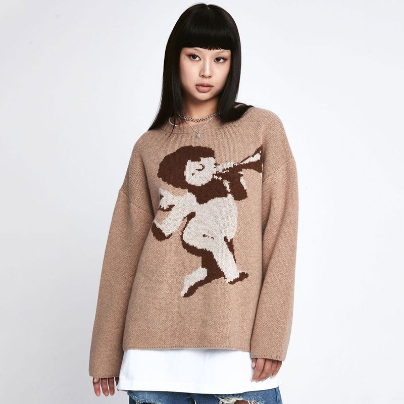 wonder visitor（ワンダービジター）の「Wool Punk Angel Knit  [2 Color]（Tops）」