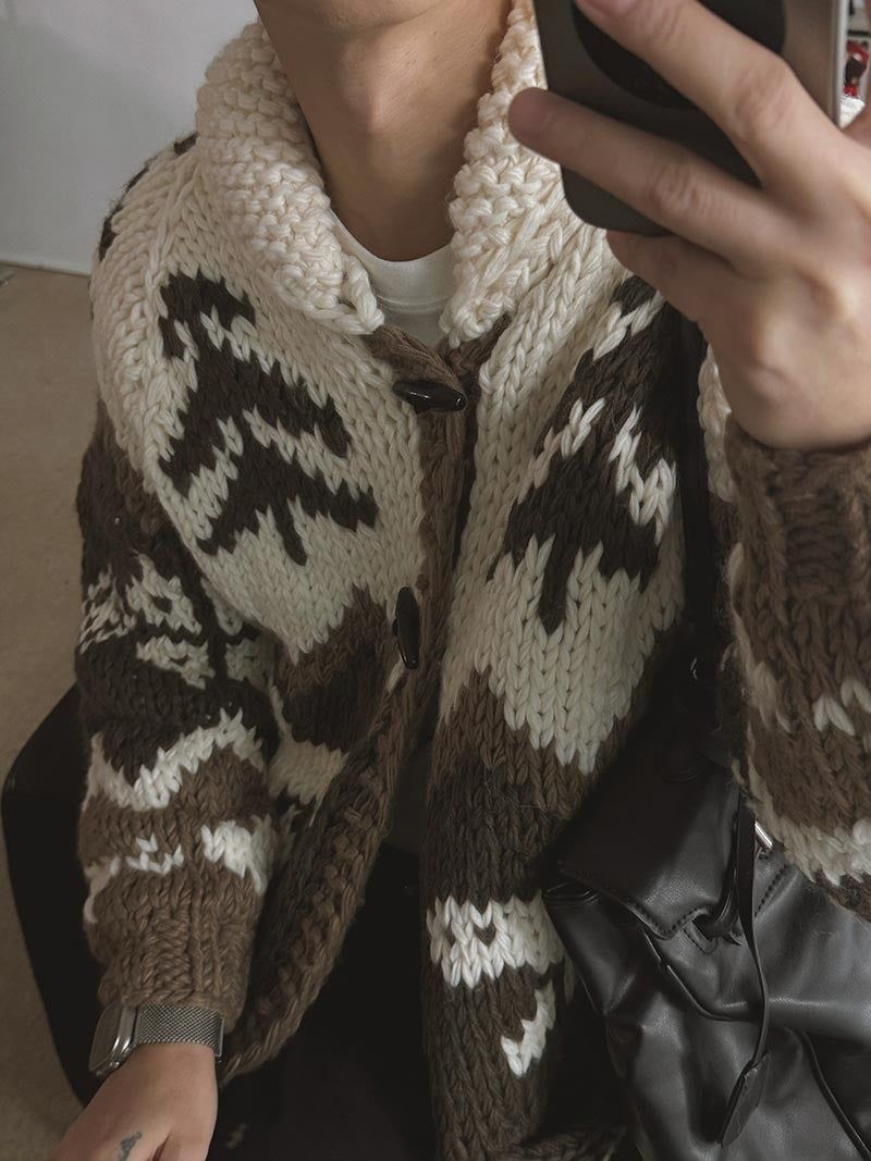[Handmade] Nordic Toggle Knit Cardigan
