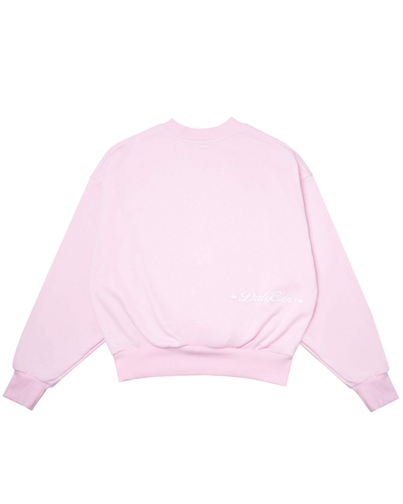 DC x The Rolling Stones Big Logo Printed Sweatshirt Pink