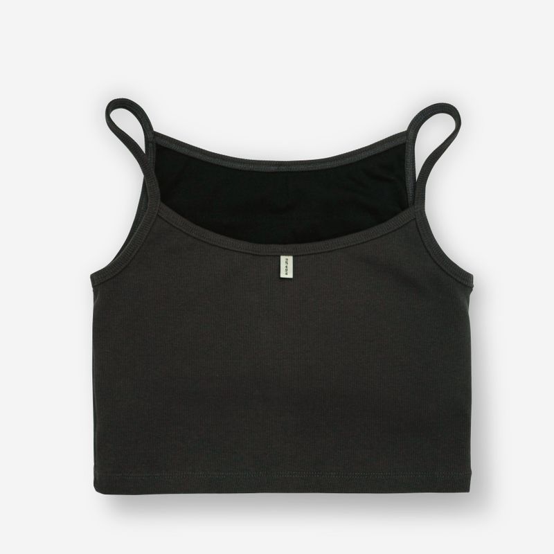 Tiam Crop Bra Top Charcoal