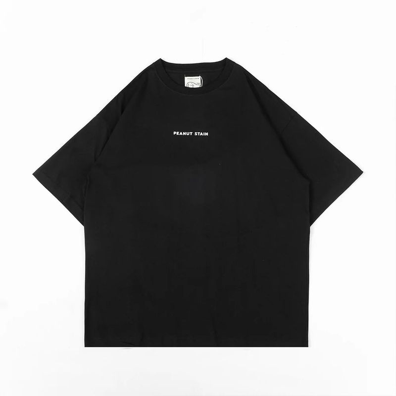 PEANUT STAIN - Clothesline Black Oversized Tshirt
