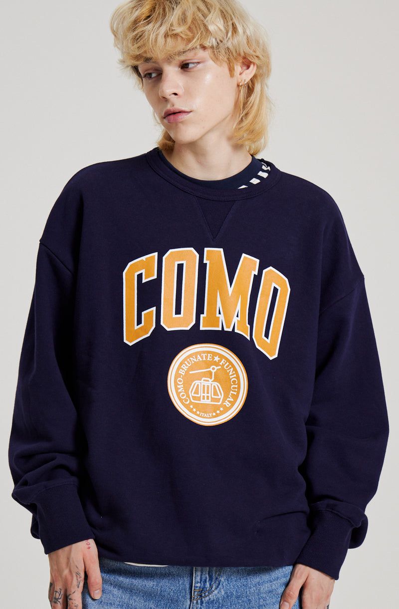 COMO VARSITY SWEATSHIRT [NAVY]