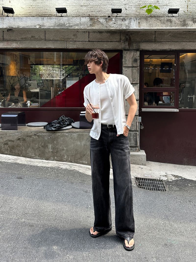 LMN Celine Flow Washing Denim Pants (2 colors)