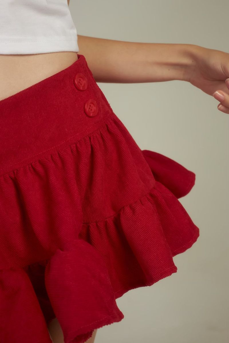 EVIE celyn DIVIDED SKIRT RED