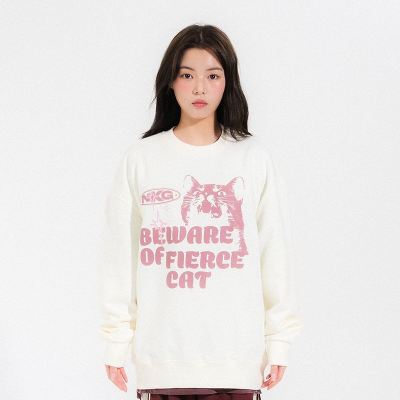 NEWKITSCH（ニューキッチジェネレーション）の「ビアウェアスウェットシャツ - アイボリー（トップス）」