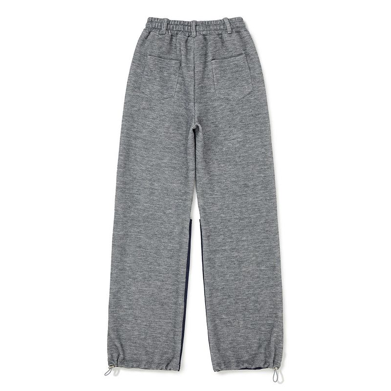 デニムニットブロッキングパンツ / Denim Knit Blocking Pants [BLUE]