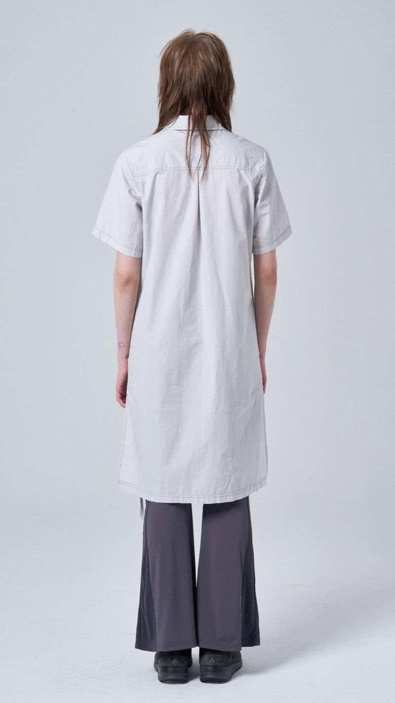 Pocket long shirt_light gray