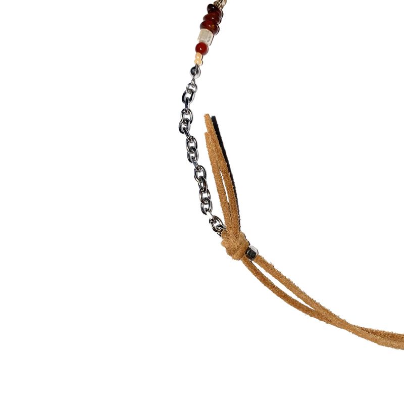 360 karen silver brown mix necklace 